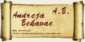 Andreja Bekavac vizit kartica